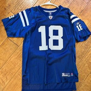 Payton Manning Indy Colts (Broncos) Reebok Blue Kids Jersey with White Numbers